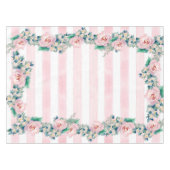 Nappe Aquarelle MODERNE Chic Large Stripes avec Rose (Devant (Horizontal))