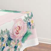Nappe Aquarelle MODERNE Chic Large Stripes avec Rose (In Situ)
