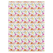 Nappe Aquarelle moderne Florale Fleurs botaniques Long T (Devant)