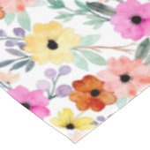 Nappe Aquarelle moderne Florale Fleurs botaniques Long T (Angle)