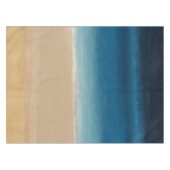 Nappe Aquarelle moderne Gold Blue Beach (Devant (Horizontal))