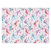 Nappe Aquarelle moderne Oiseaux et fleurs Peinture color (Devant (Horizontal))