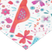 Nappe Aquarelle moderne Oiseaux et fleurs Peinture color (Angle)
