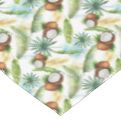 Nappe Aquarelle Motif de noix de coco tropicale (Angle)