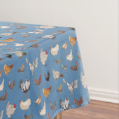 Nappe Aquarelle motif de poulet Denim Blue (In Situ)