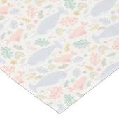 Nappe Aquarelle Narwhal et Motif de phoque (Angle)
