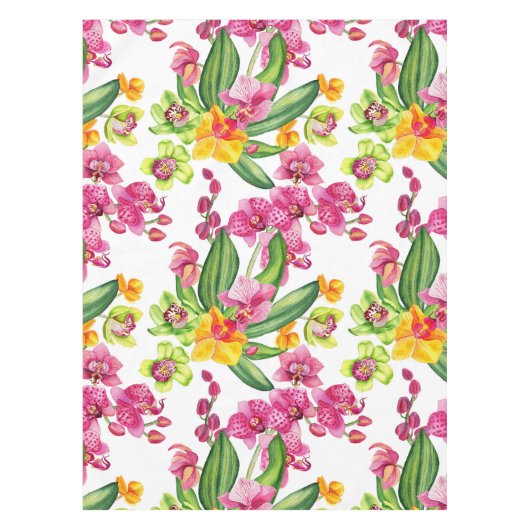 Nappe Aquarelle Orchidées Design 18 (Devant)