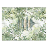 Nappe Aquarelle Pagode asiatique dans paysage verdoyant (Devant (Horizontal))