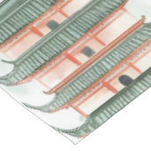 Nappe Aquarelle Pagode asiatique dans paysage verdoyant  (Angle)