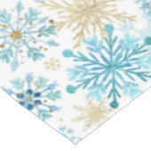 Nappe Aquarelle Parties scintillant bleue et or Flammes  (Angle)
