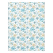 Nappe Aquarelle Parties scintillant bleue et or Flammes  (Devant)