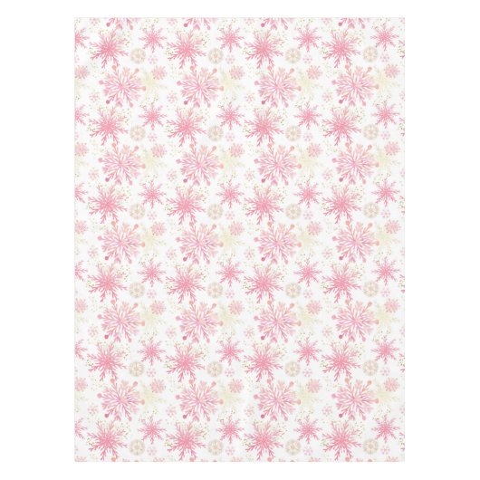 Nappe Aquarelle Parties scintillant rose et or Flammes d (Devant)
