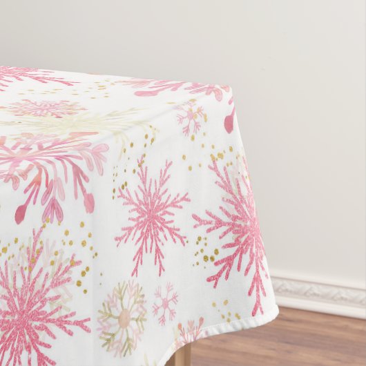 Nappe Aquarelle Parties scintillant rose et or Flammes d (In Situ)