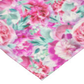 Nappe Aquarelle Pignons roses luxuriants et Feuilles Tur (Angle)