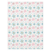 Nappe Aquarelle Pink, Bleu & Or Flammes de neige d'hiver (Devant)