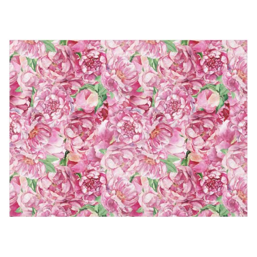 Nappe Aquarelle Pink Peonies (Devant (Horizontal))