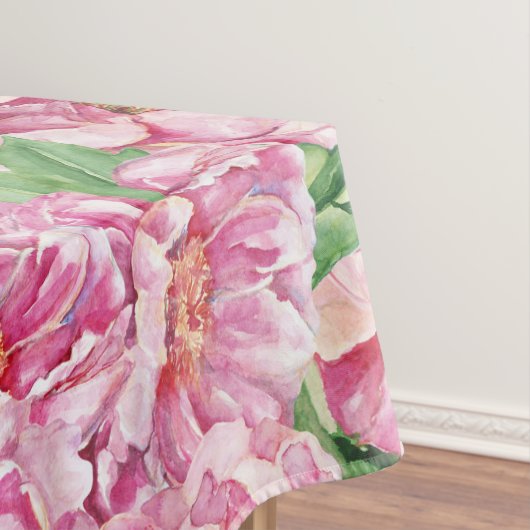 Nappe Aquarelle Pink Peonies (In Situ)