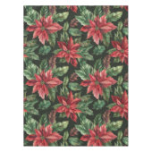 Nappe Aquarelle Poinsettia fleur Noël (Devant)