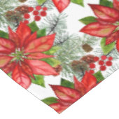 Nappe Aquarelle Poinsettia Noël (Angle)