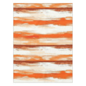 Nappe Aquarelle rayée dans les tons café et orange (Devant)