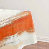 Nappe Aquarelle rayée dans les tons café et orange (In Situ)