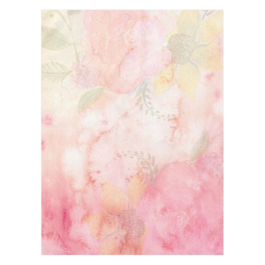 Nappe Aquarelle rose Arrière - plan floral (Devant)