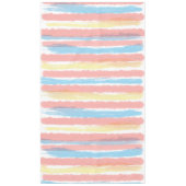 Nappe Aquarelle rose bleu jaune rayures 60 po x 104 po (Devant)