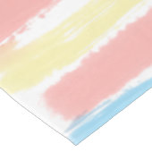Nappe Aquarelle rose bleu jaune rayures 60 po x 104 po (Angle)