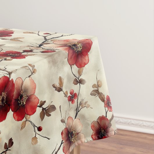 Nappe Aquarelle rose Bourgogne Motif (In Situ)