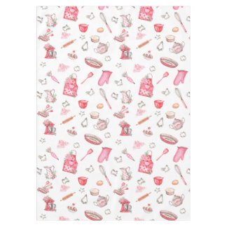 Nappe Aquarelle rose Cuisine Motif Cuisine