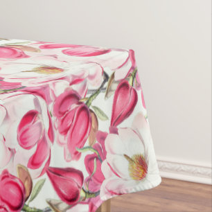 Nappe Aquarelle rose Magnolia Motif