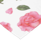 Nappe Aquarelle rose rose Shabby Design chic (Angle)
