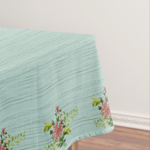 Nappe Aquarelle Rouge Gerbera Daisy avec verdure 52 po x