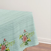 Nappe Aquarelle Rouge Gerbera Daisy avec verdure 60 po x (In Situ)