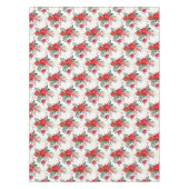 Nappe Aquarelle Rouge Poinsettia Bouquet Noël (Devant)