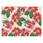 Nappe Aquarelle rouge rustique Poinsettia Flore Verdure (Devant (Horizontal))