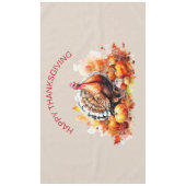 Nappe Aquarelle Thanksgiving Turquie et Citrouilles (Devant)