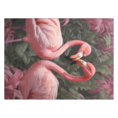 Nappe Aquarelle Tropical Rose Flamant rose Romance (Devant (Horizontal))