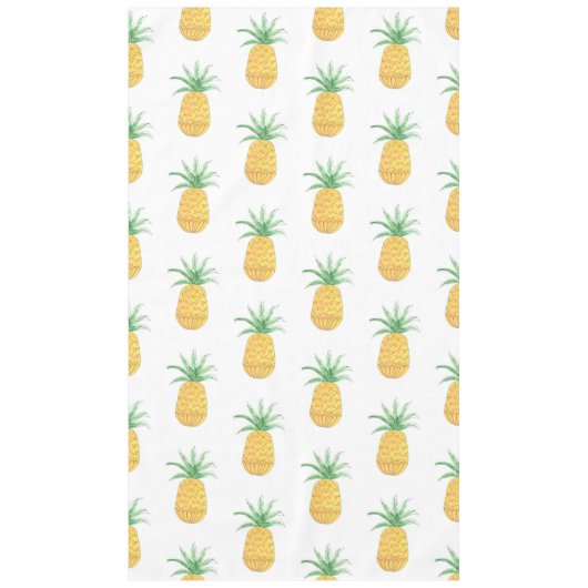 Nappe Aquarelle tropicale à ananas (Devant)