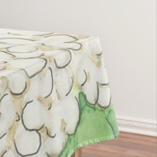Nappe Aquarelle vert et blanc En vichy Mariage