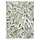 Nappe Aquarelle verte branches saisonnières et baies (Devant)