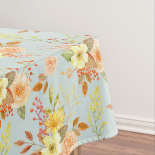 Nappe Aquarelle vintage Automne Fleurs d'automne Botaniq