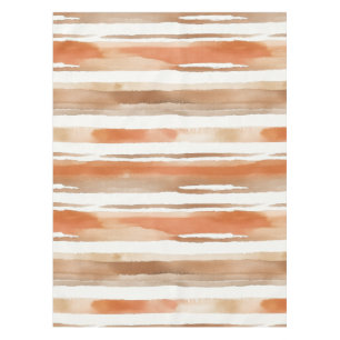 Nappe Aquarelle vintage rayée - Tons de café terreux(3)