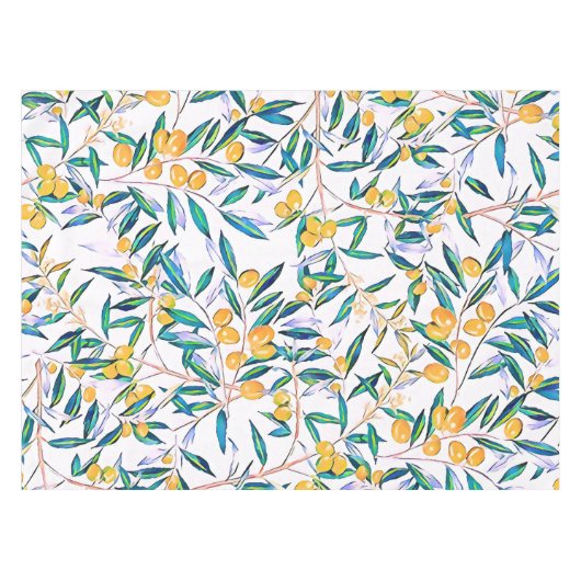 Nappe Aquarelle vintage verte d'olive Feuille (Devant (Horizontal))