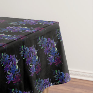 Nappe Aquarelle violette Elégante Noire Florale Botaniqu