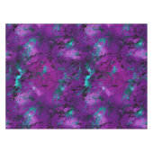 Nappe Aquarelle violette et Turquoise galaxie en marbre (Devant (Horizontal))