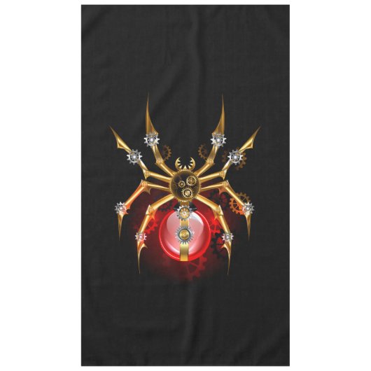 Nappe Araignée steampunk sur fond noir (Devant)