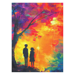Nappe Arbre coloré d'amour