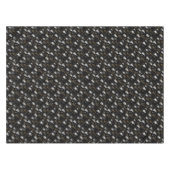 Nappe Arbre de Noël et étoiles en argent, noir et or (Devant (Horizontal))