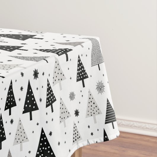 Nappe Arbre de Noël noir, blanc et gris Motif (In Situ)